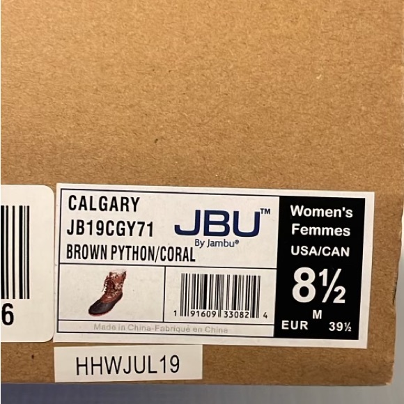 JBU Brown Python and Coral Women's Boots - Picture 9 of 10